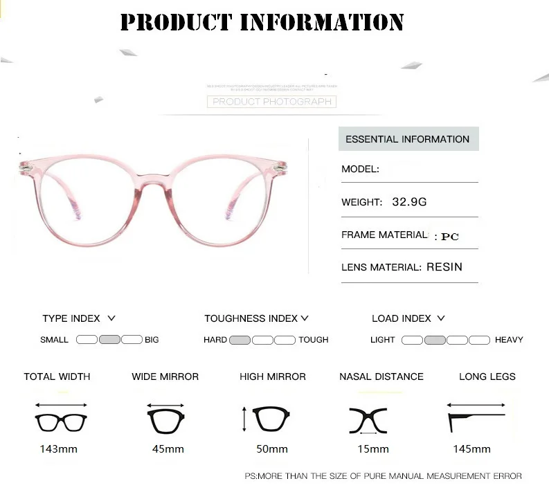 Transparent Computer Glasses Frame Women Men Round Eyewear Blocking Glasses Optical Spectacle Eyeglass