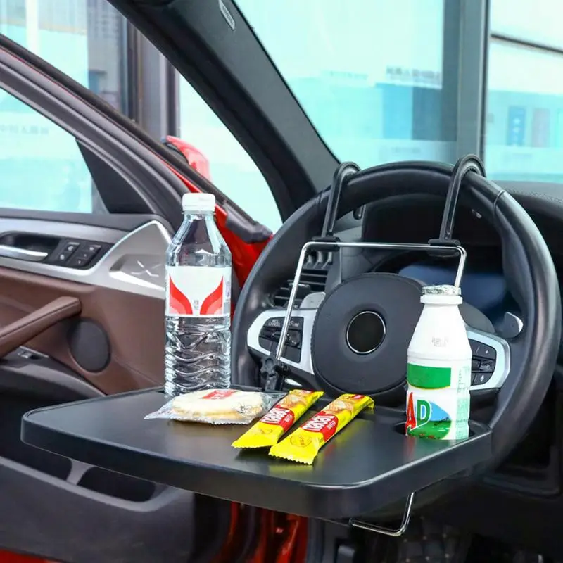 

Steering Wheel Tray Car Table Is Safe Durable And Heavy Bearing 8kg And Reserved Mobile Phone And Drinks Cup Food Trays For Car