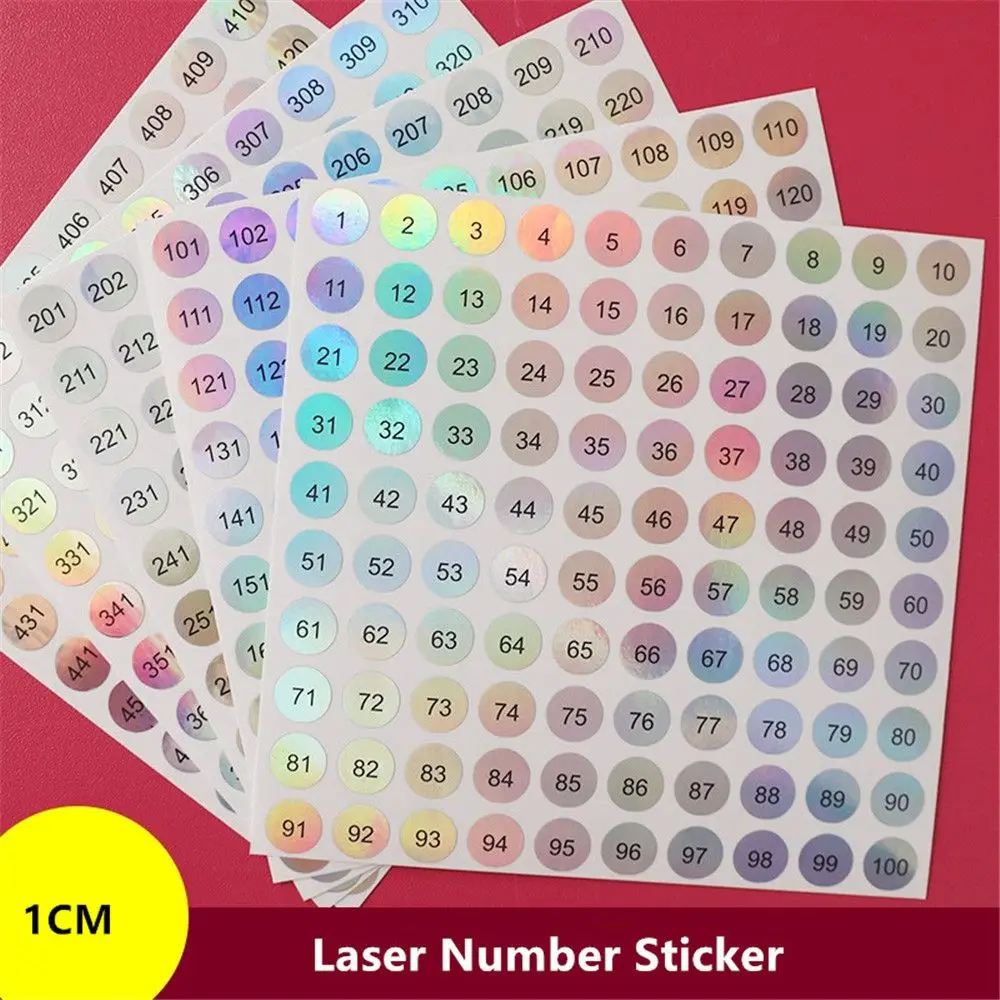 

1-500 Craft Diamond Paint Storage Package Label Self Adhesive Distinguish Number Stickers Digital Label Waterproof Tags