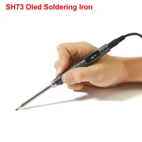 SH73 OLED Mini Electric Soldering Iron Adjustable Temperature Portable Solder Welding Station SH-K KU C4 BC2 B2 Tip tool Not T12 1