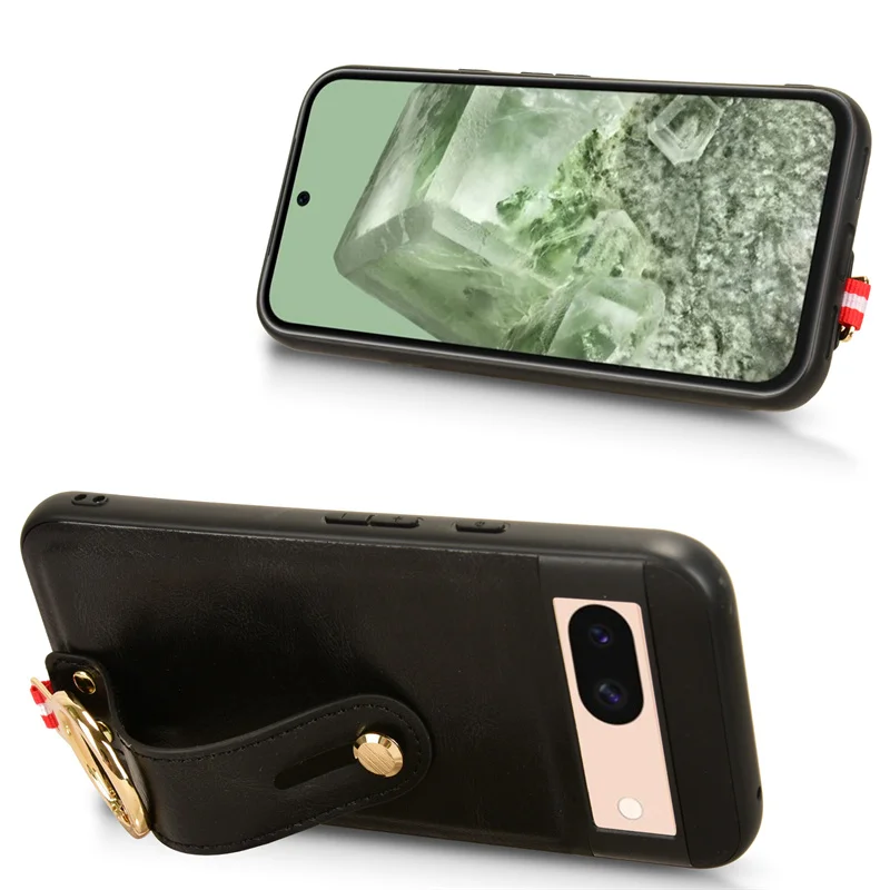 Luxury Leather Wristband Stand Case with Ring Opener