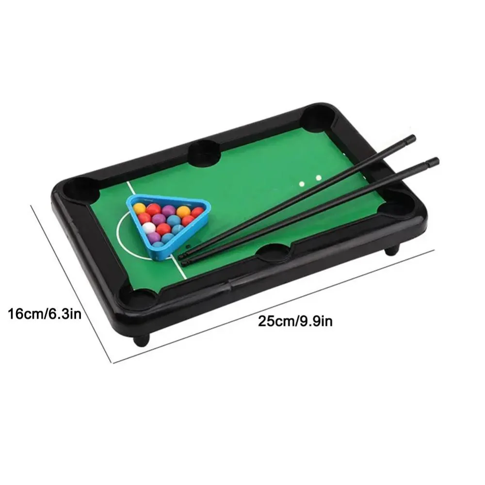 Mini Tabletop Pool Set Pool Billiards Table Game Indoor Sport Toys for Parent-Child Fun Play Leisure Educational Christmas Gifts billiard accessories pool table playset