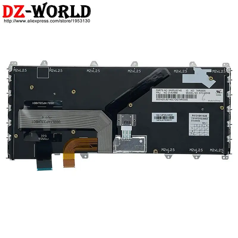 Inglês gr gk kr Ara th hb il kz ru tw Teclado Retroiluminado para Lenovo Thinkpad s1 X380 Yoga 370 260 Laptop 01av675 01av688 us - Imagem 6