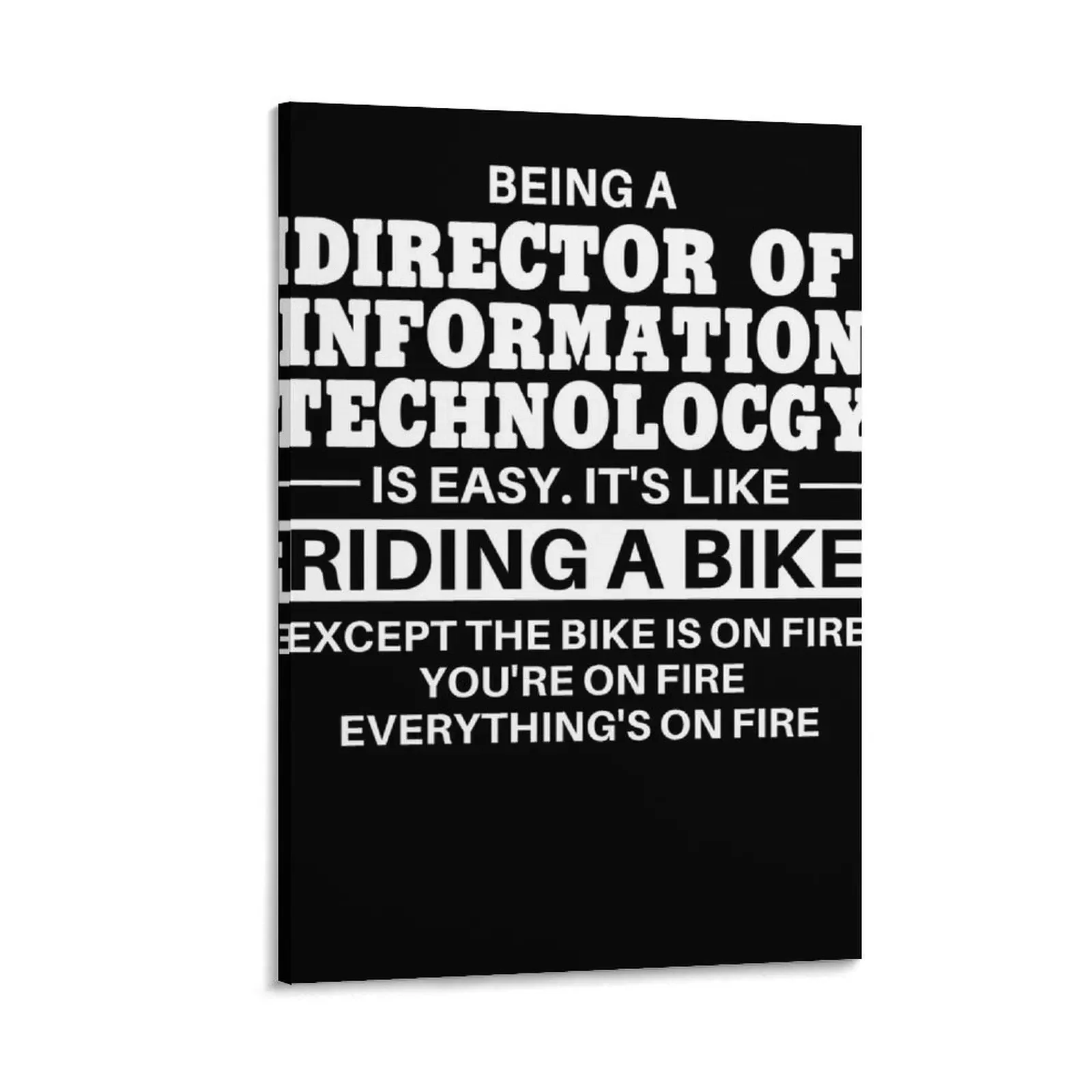 

Director Of Information Technology Riding A Bike Canvas Painting Wall decoration frame decor Decorative picture