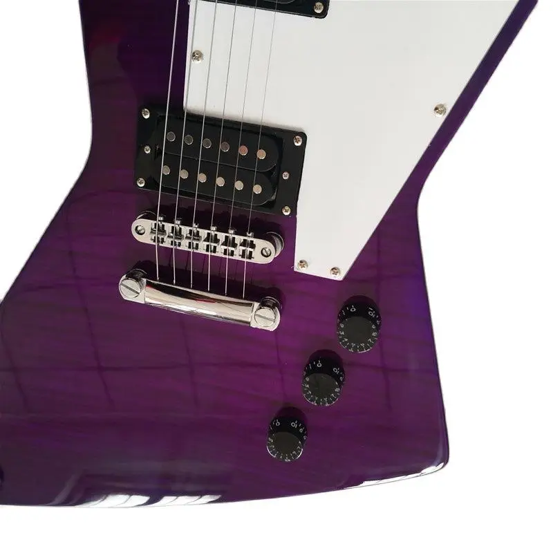 Purple Maple Veneer 6-string Electric Guitar 22 Frets Humbucker Pickups Customized Color Style Factory Outlet Free Shipping