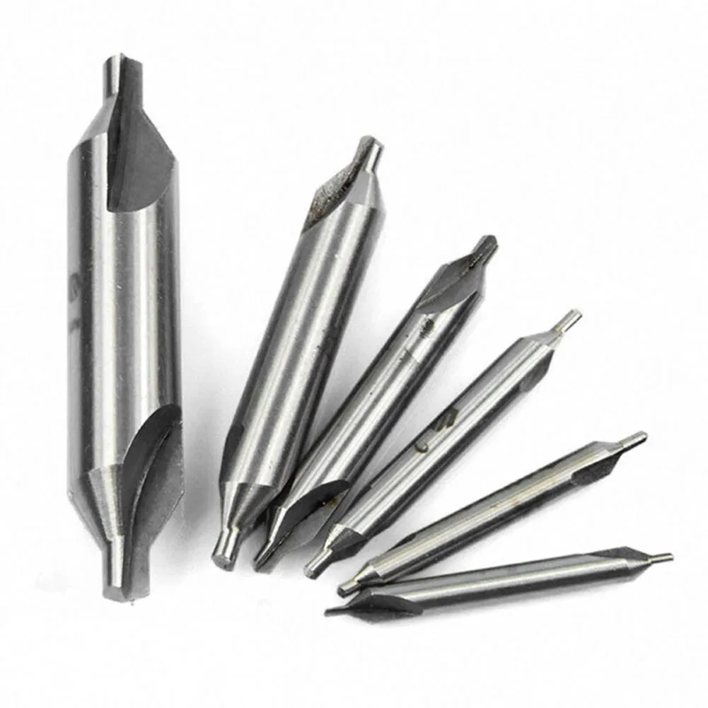 

6pc HSS Combined Center Drill 60 Degree Angle Center Drill Bits Countersink Tackle Center Spotting Drill Mill 5/3/2.5/2/1.5/1mm