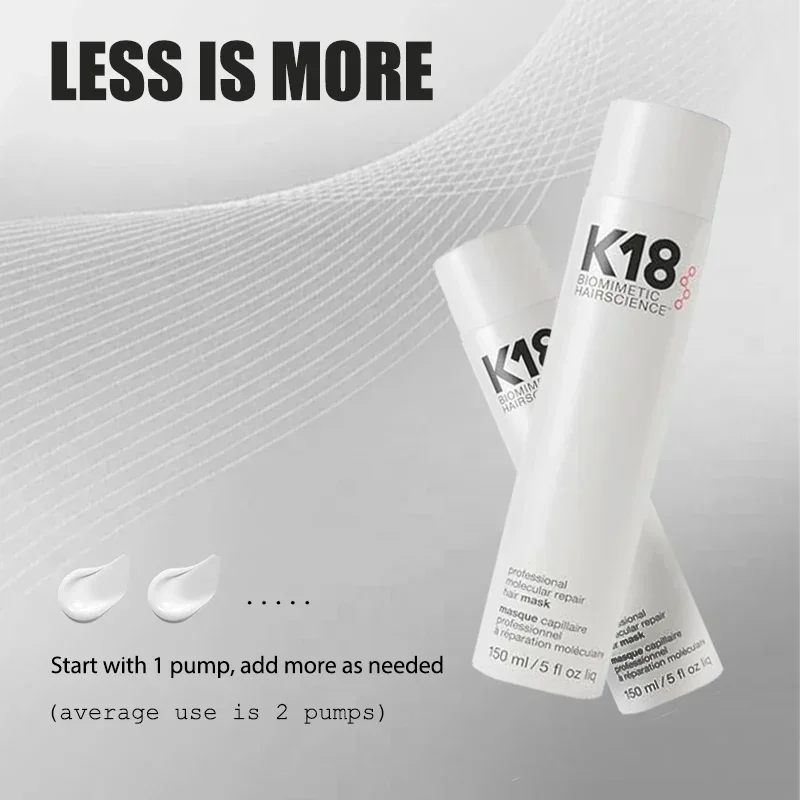 Hair Mask 150ml K18 Leave-in Molecular Hair Mask Original Repair Molecular Hair Damaged Dry Frizz 4-minute Care Moisturizing Treatment