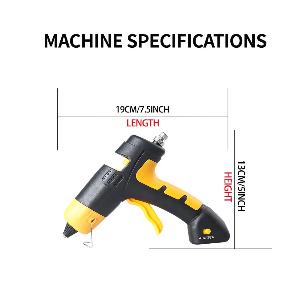 Hot Melt Glue Gun Mini Household Industrial Guns Heat Temperature Thermo Electric Repair Tool Use 7mm Glue Sticks School DIY Art