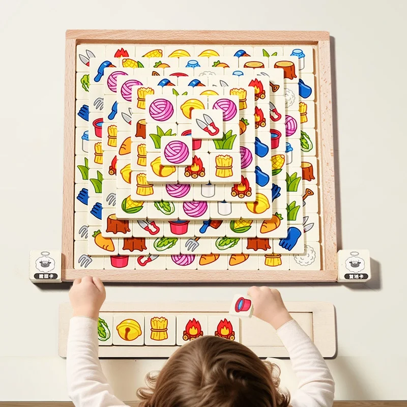 Giochi da tavolo, giochi di carte casuali, puzzle in legno, giochi di abilità con le pecore, giochi multigiocatore, interattivi genitore-figlio, per l'allenamento del pensiero, giocattoli di intrattenimento