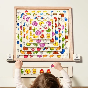 Giochi da tavolo, giochi di carte casuali, puzzle in legno, giochi di abilità con le pecore, giochi multigiocatore, interattivi genitore-figlio, per l'allenamento del pensiero, giocattoli di intrattenimento