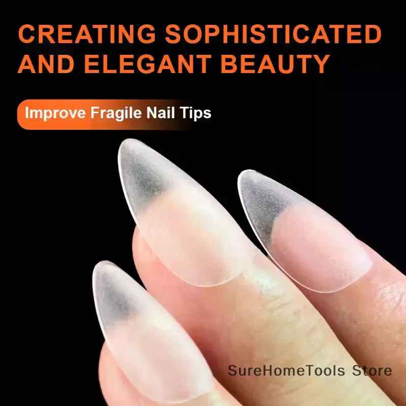 100Pcs/box Single Size Full Cover False Nail Tips Clear Press On The Tip Nail Extension Short Trapezoid Rllipse Almond Style