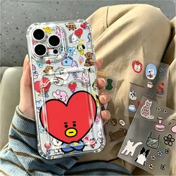 Cute Cartoon Card Holder Phone Case with Airbag Protection - Galaxy M54 (TKB - 440KB268176A1)