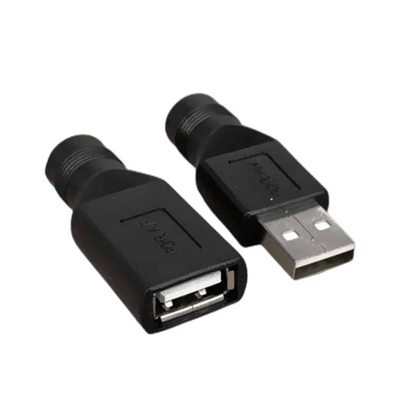 Power Plug Connector Female Jack To USB 2.0 Male 5V DC Plugs Adapter Laptop 5.5*2.1mm