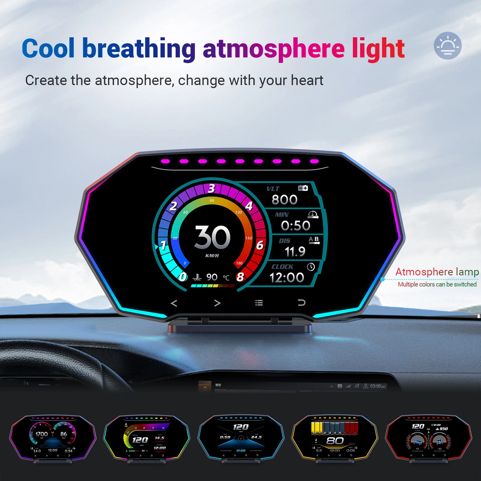 HUD OBD2 + GPS ڵ  ӵ   Һ   ÷, OBD2 º ǻ ڵ ׼