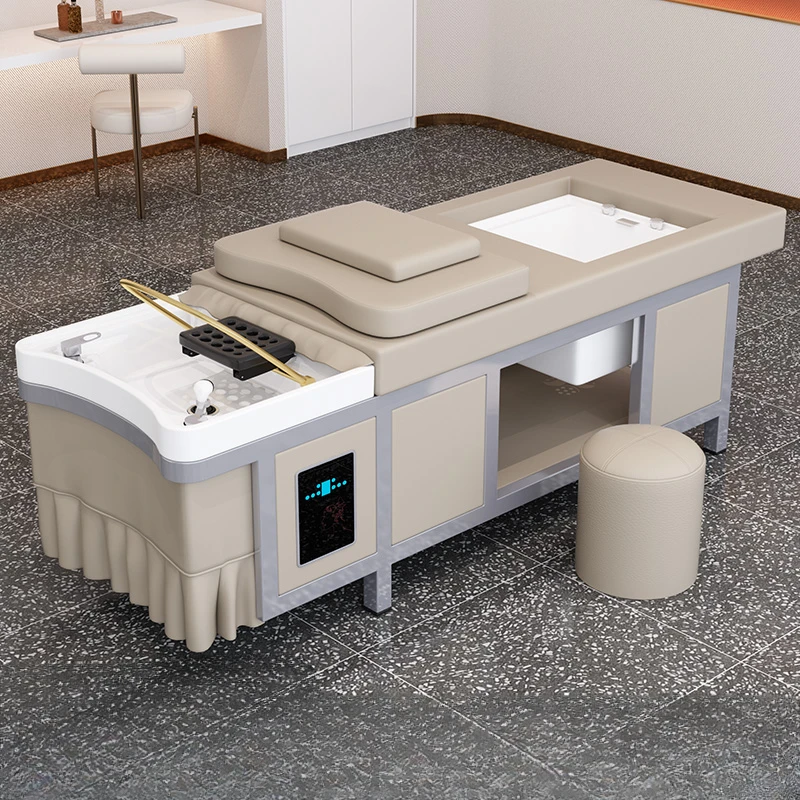 Massage Bed Shampoo Chairs Lounge Head Spa Ergonomics Stylist Lounge Shampoo Chairs Luxury Massageador Salon Furniture MR50SC