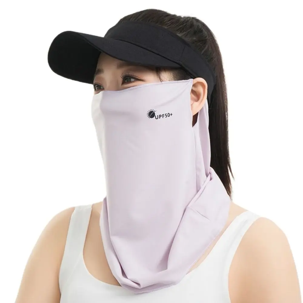 Sun Protection Summer Ice Silk Face Mask Fishing Face Shield Breathable Sunscreen Face Veil Anti-UV Cycling Mask