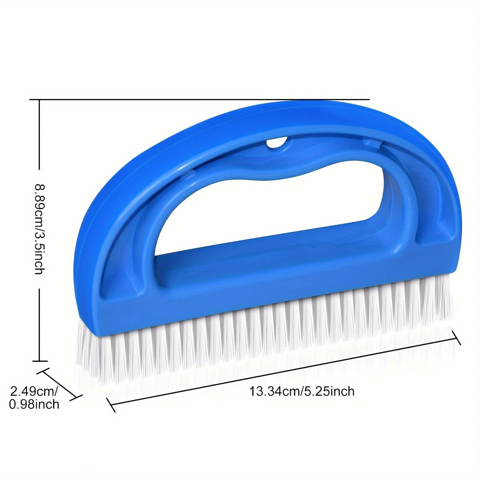 1pc, Stiff Bristles Grout Cleaner Brush, Bathroom Shower Grout Scrubber, Cleaning Brush For Tile, Cleaning Supplies 2