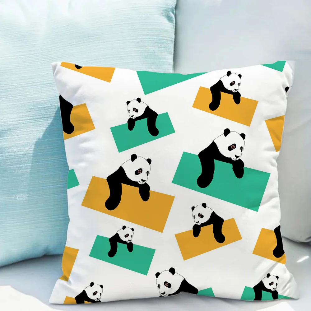 

Подушки с рисунком милой панды для кровати, Осеннее украшение, чехол для подушки на стул, наволочки 45x45 см, 40x40 45*45