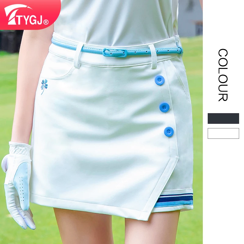 Ttygj Golf Women'S Skirt Summer Casual Sports Short Skirt Spring And Summer Buckle Package Hip Half Skirt Anti-Walking A Skirt