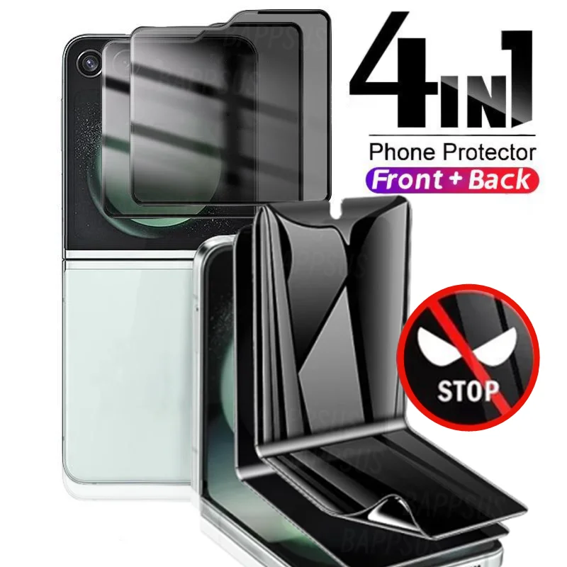 

For Samsung Galaxy Z Flip 5 Anti Glare Peep Screen Protector Tempered Glass Anti-Spy Privacy Protective Hydrogel Film For ZFlip5