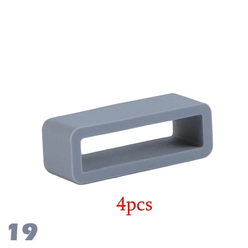 Rubber Silicone Watch Band Keeper Loops - Set of 4 Strap Security Holders