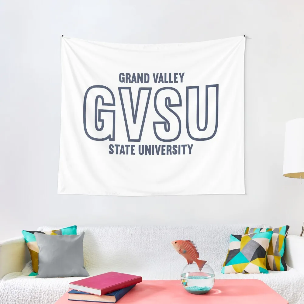 

Grand Valley State University (Block Letters Blue) Tapestry Wall Tapestries Wallpapers Home Decor