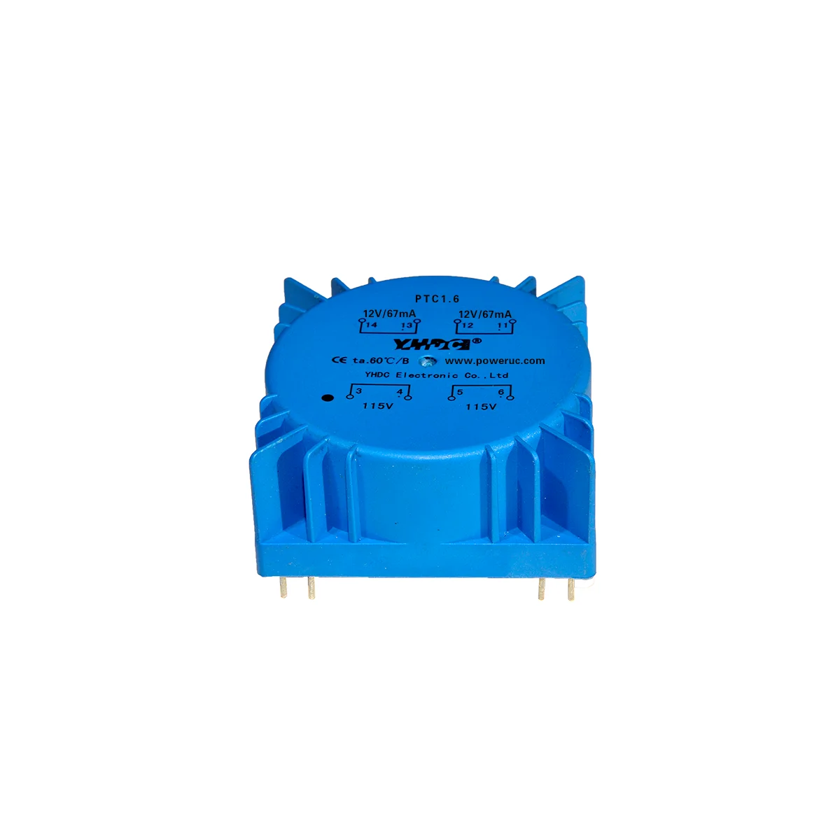 YHDC PTC1.6 1.6VA 입력 120Vx2 출력 9Vx2 PCB 용접형 토로이달 변압기