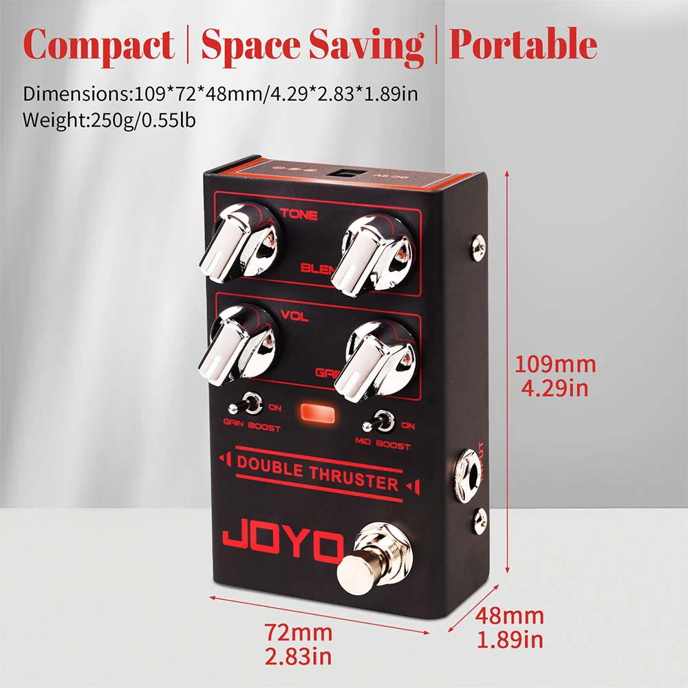 R-28 Bass Guitar Pedal Overdrive Effects with Independent Mid Frequency Double G