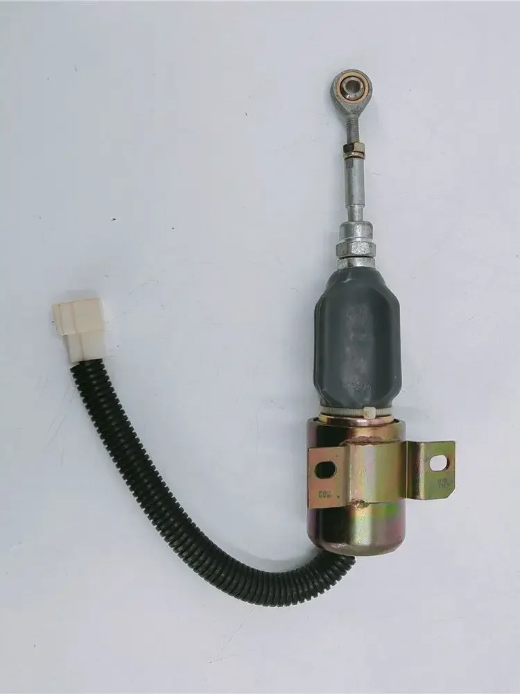 For excavator accessories Yuchai YC 50 60 85 135-8 flameout solenoid valve switch oil stop valve oil stop