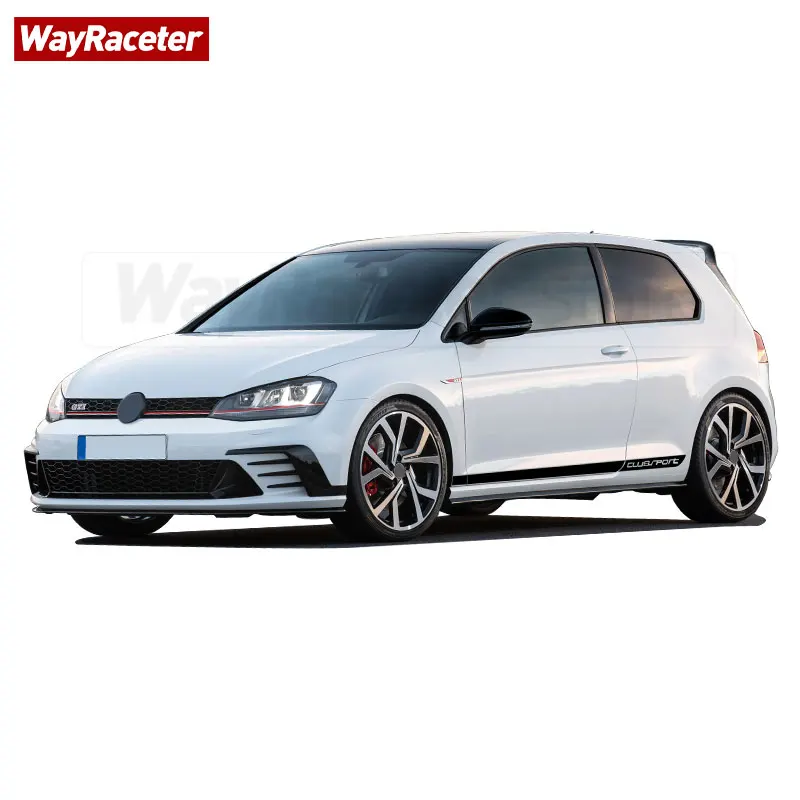 2 Pcs Clubsport S GTI Carbon Fiber Vinyl Tür Side Stripes Rock