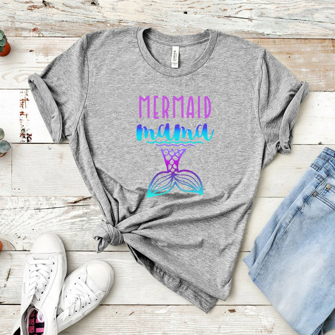 Camiseta de mamá de sirena para mujer, camisas de fiesta de cumpleaños de  sirena, regalo del día de la madre, camisetas gráficas - AliExpress, image size:1140x1140