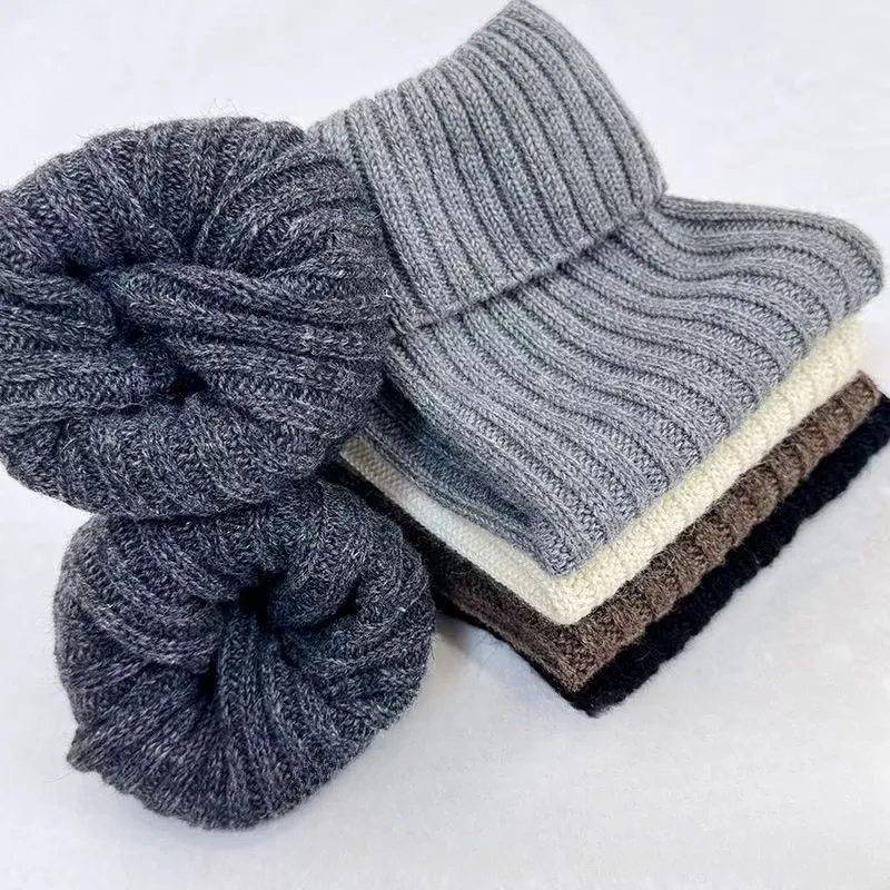 1 Pair Solid Color Leg Warmers for Women - Thermal Knee-High Socks for UGGs, Christmas Stockings, Winter & Casual Outfits