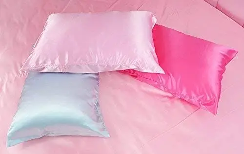 100% Pure Silk Satin Flat Sheet Fitted Sheet 16""To18"" Deep Poet Mattress Fit Silk Flat Sheet Pillowcases Set Cool Soft Silk 4