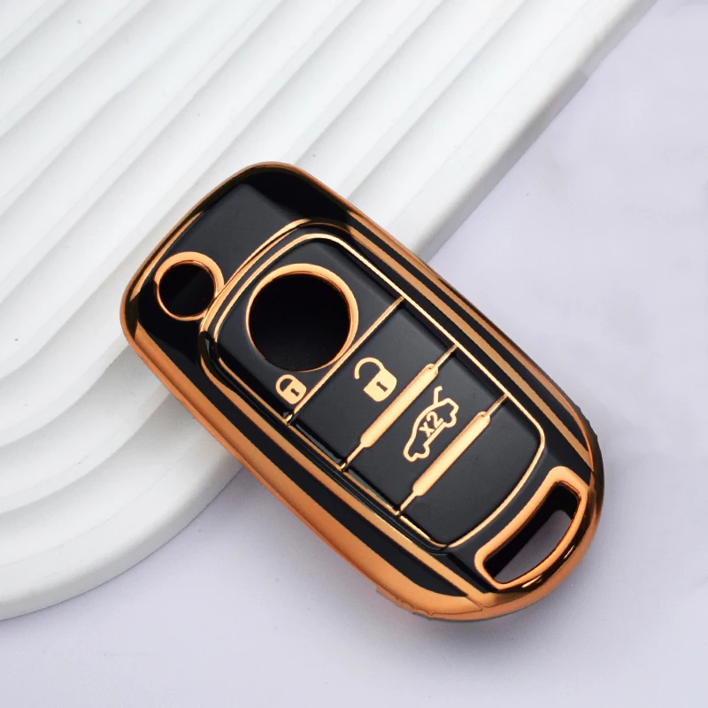 TPU 3 Buttons Key Case Cover for Fiat Cronos Egea 500X Toro Tipo for Dodge Neon Keyless Fob Shell Skin Holder Protector