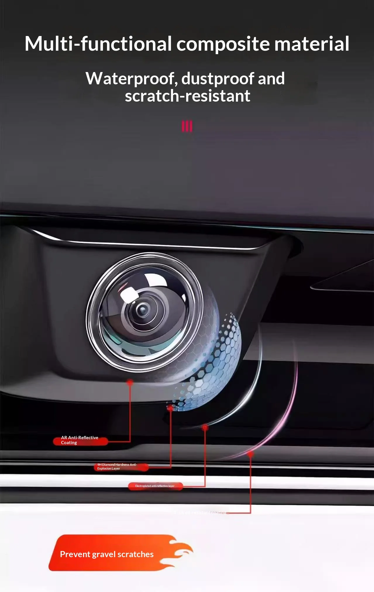 폭스바겐 아테온 2017-2023 HD 투명 스크래치 방지 후방 카메라 렌즈 캡 2PCS 360 용 자동차 카메라 보호 커버 ° 풀