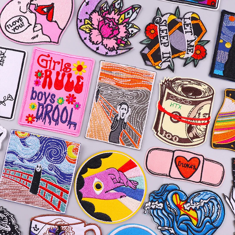 

Cartoon Applique Embroidered Patches For Clothing DIY Patch Iron On Patches On Clothes Sewing/Fusible Patch Badges For Clothes