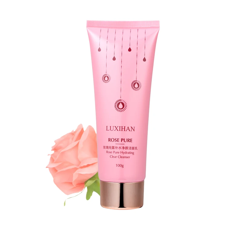 

Factory Wholesale Price Private Label Organic Rose Clears And Prevents Acne Face Wash Glycolic Acid Exfoliating Facial Cleanser