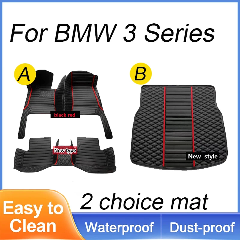 

Car Floor Mats For BMW 3 Series GT Gran Turismo F34 2013~2018 Protective Pad Mat Luxury Leather Rug Carpets Set Car Accessories