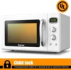 Retro Countertop Microwave Oven, 0.9Cu.ft, 900W Microwave Oven, with 5 Micro Power, Defrost & Auto Cooking Function, LED Display 5