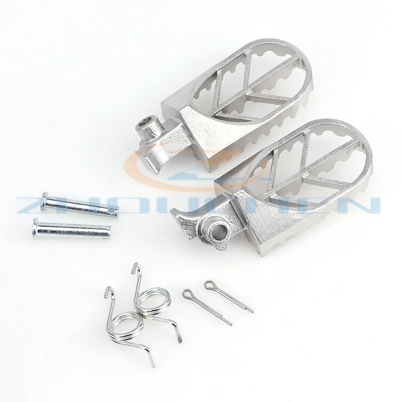 Foot Pegs Silver Stainless Steel New Fit For Yamaha T225S TT225T TTR110 TTR50E Foot Pegs Silver Stainless Steel New Fit For Yamaha T225S TT225T TTR110 TTR50E