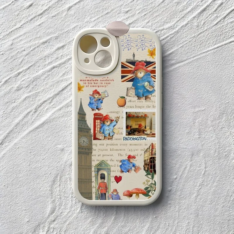 Paddington-iPhone用シリコンケース,モデル6,13,12 pro max,11
