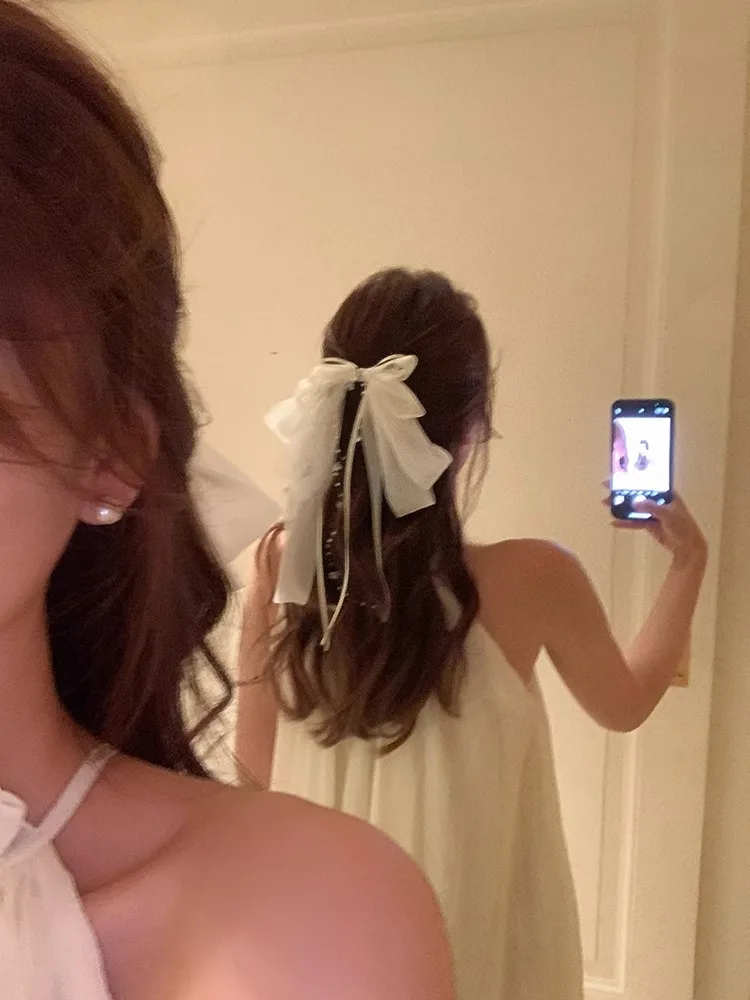 Women's Sweet Style Bow Tie Ribbon Hair Clips - Kawaii Fairy Hair Accessories
