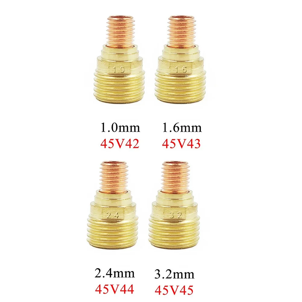 Сварочные Аксессуары для газовой сварки, корпус цанг 45V42 45V43 45V44 45V45 для газовой линзы TIG WP9 WP20 WP25 1,0 мм 1,6 мм 2,4 мм 3,2 мм