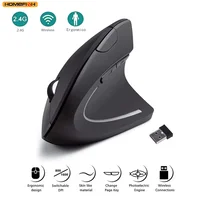 HOMEFISH Vertical Mouse Ergonomic 2.4GHz Wireless Optical Mice 3 Adjustable DPI 800/1200/1600 6 Buttons for Laptop PC Computer 1