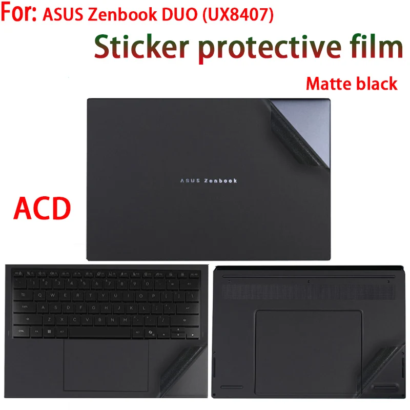 새로운 ASUS Zenbook DUO UX8407 스티커 보호 필름 노트북 쉘 필름 바디 필름 키보드 필름 스크린 보호 필름