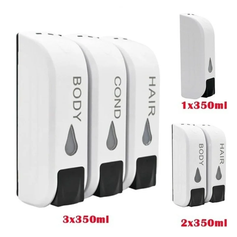 Practical Wall-mounted Soap Dispenser 1/2/3Pcs Shower Gel Hand Soap Shampoo Bathroom and Kitchen Soap Bottle