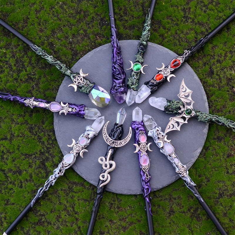 Natural Crystal Quartz Witch Magic Wand For Witch Rituals Tool Amethyst ...