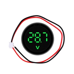 LED Digital Display Round Voltmeter and Voltage Tester (DC 4 - 100V green)