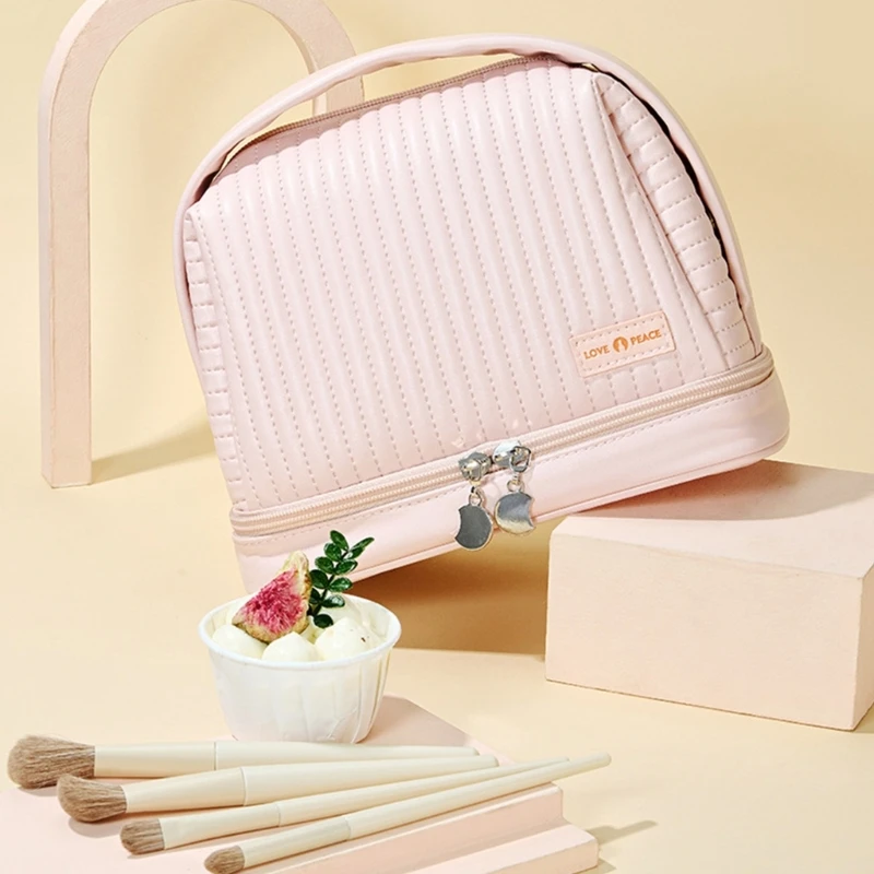 Large Wet Dry Separate Travel Makeup Bag for Women Toiletry Cosmetic Bag