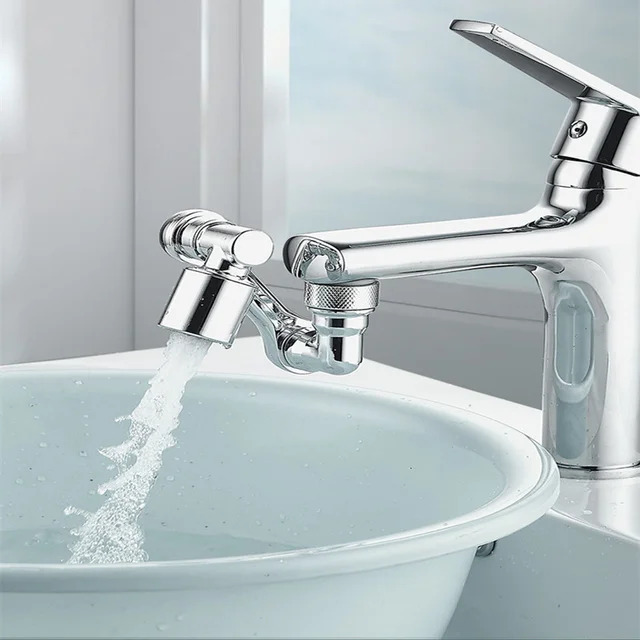 New 1080° Universal Rotation Faucet Bubbler Sprayer Head for Washbasin Kitchen Robot Arm Dual Mode Faucet Extender Water Nozzle 5
